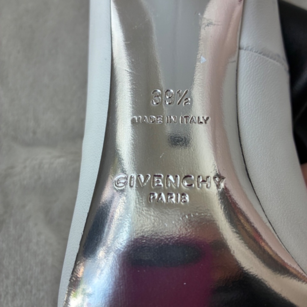 Super Soft Black & White Nappa Leather Fold Over Ankle Boots 39.5/9 -NWD - Picture 11 of 16